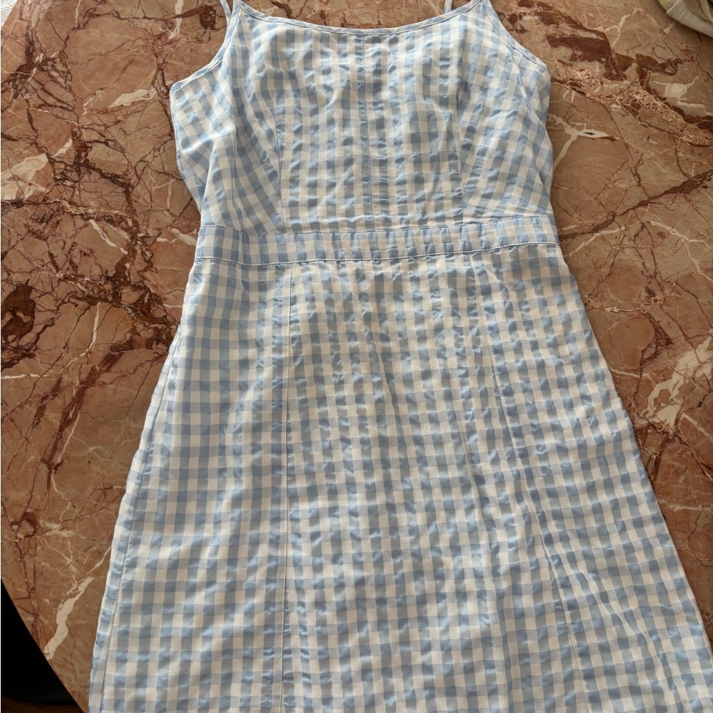 Madewell Light Blue and White gingham dress